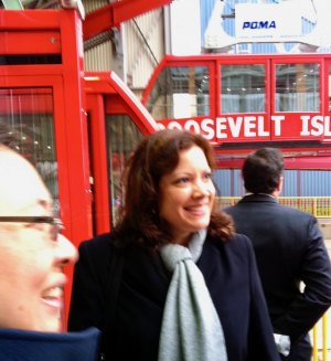 November 30, 2010, The Roosevelt Island Tram Returns Leslie Torres, RIOC President & CEO in 2010
